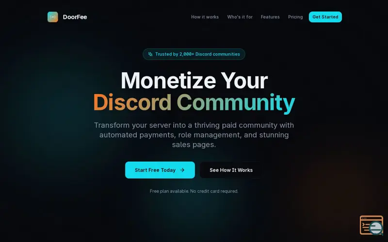 Screenshot of DoorFee