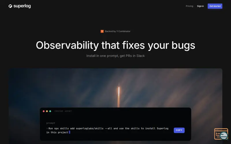 Screenshot of Superlog (YC P26)