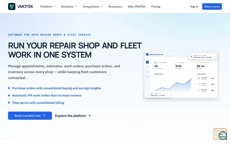 Screenshot of VMOTEK