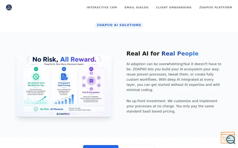 Screenshot of ZOAPIIO AI