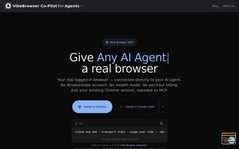Screenshot of VibeBrowser