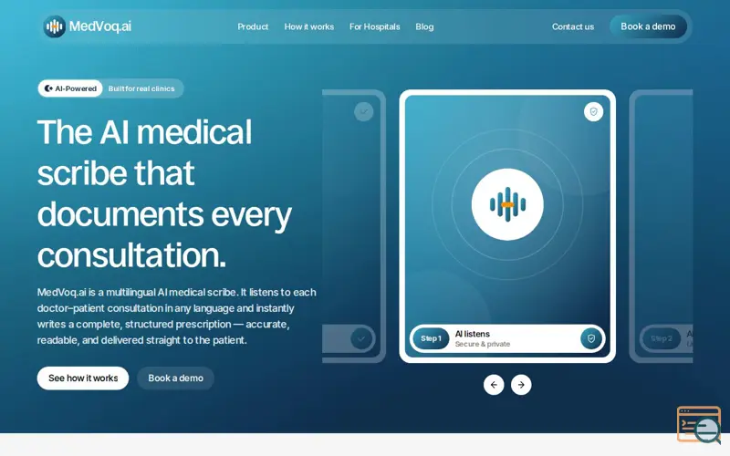 Screenshot of MedVoq.ai