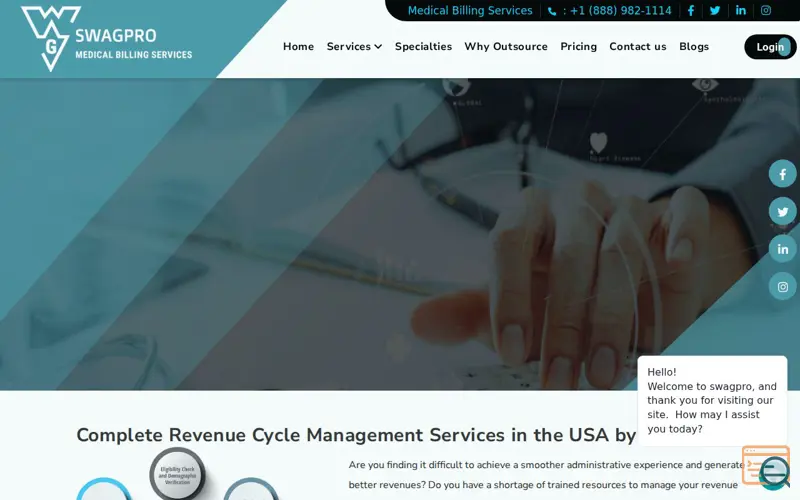 Screenshot of Revenue Cycle Management Services in USA, a launch using Collect.chat