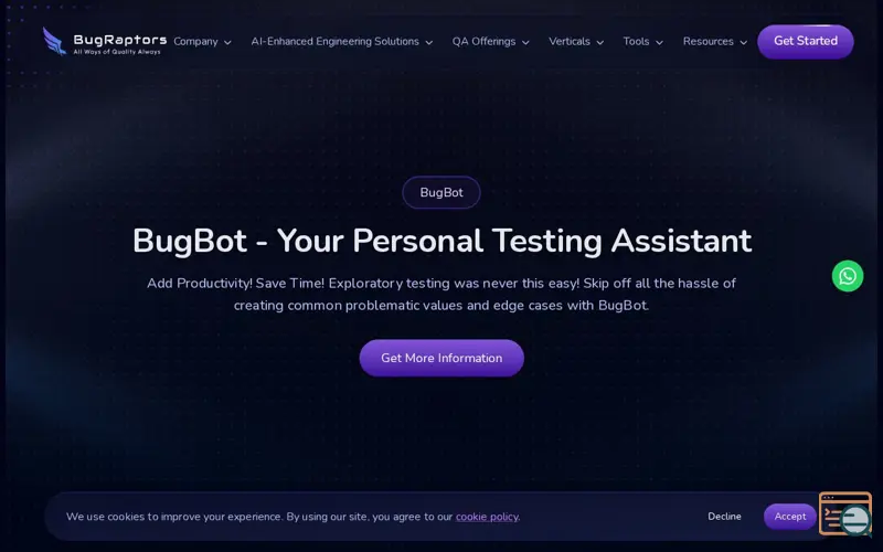 Screenshot of BugBot