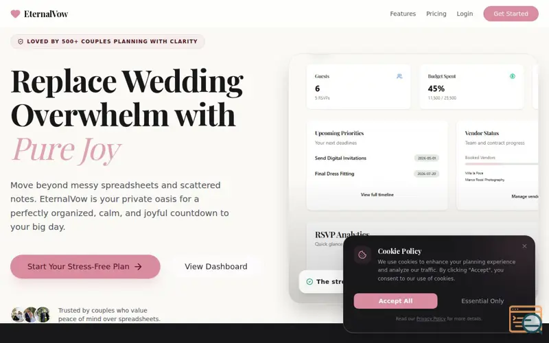 Screenshot of EternalVow – Wedding Planner