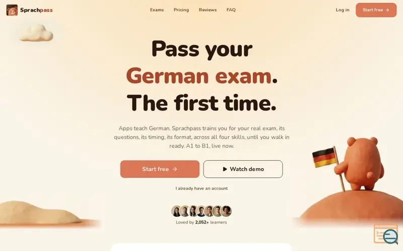 Screenshot of Sprachpass