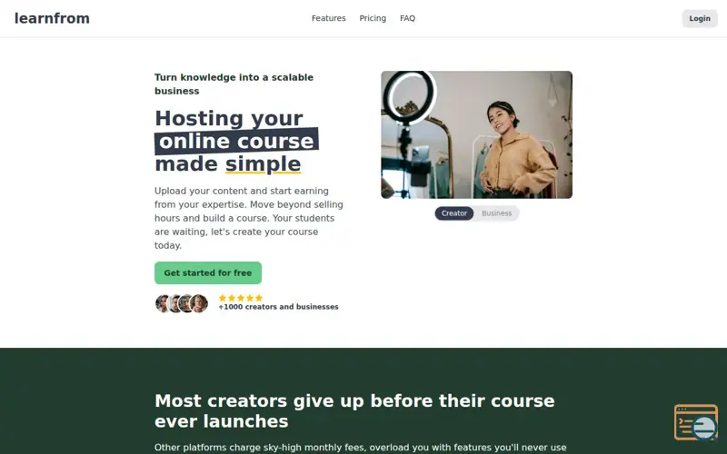 Screenshot of learnfrom.co