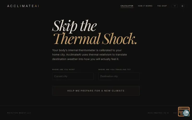 Screenshot of AcclimateAI
