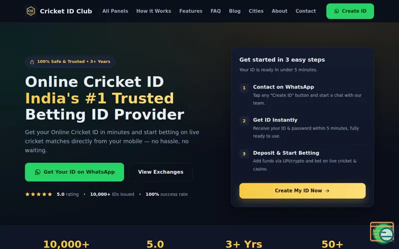 Screenshot of Online Cricket ID
