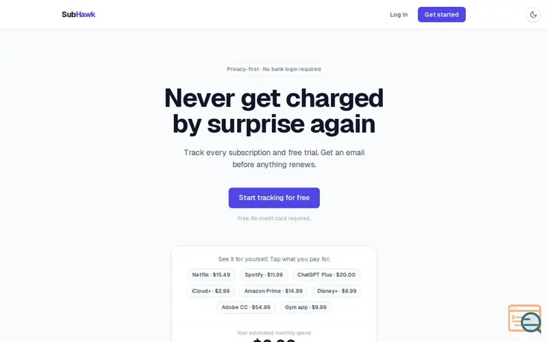 Screenshot of SubHawk