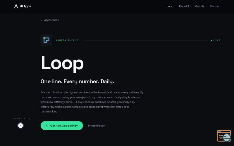Screenshot of Loop - Number Puzzle Game