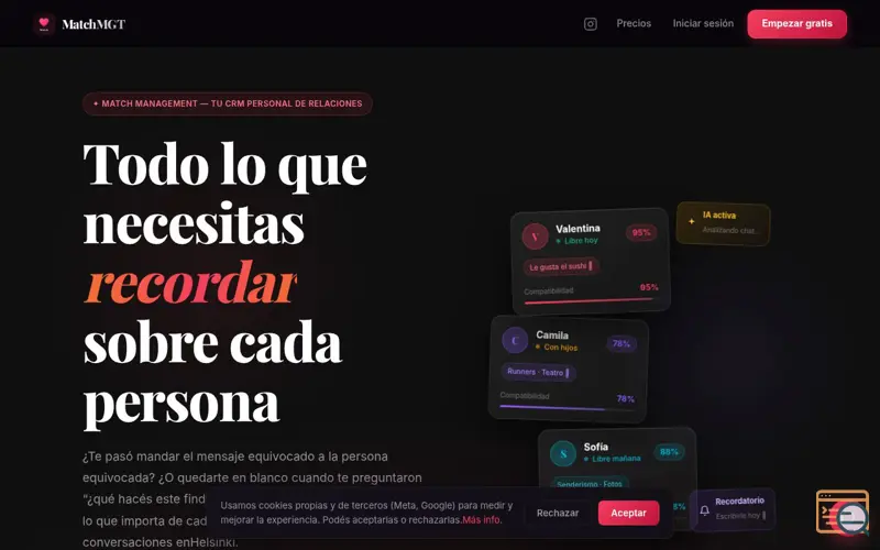 Screenshot of MatchMGT