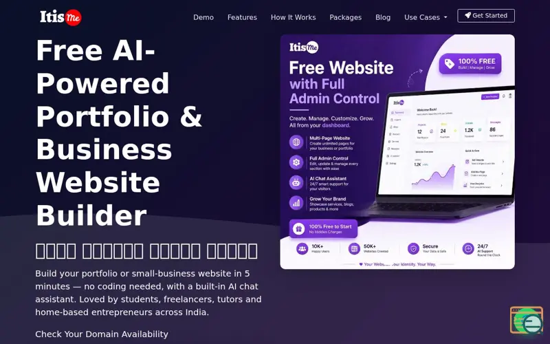 Screenshot of itisme.in
