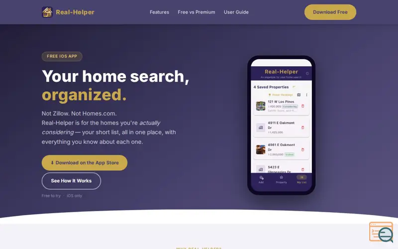 Screenshot of Real-Helper
