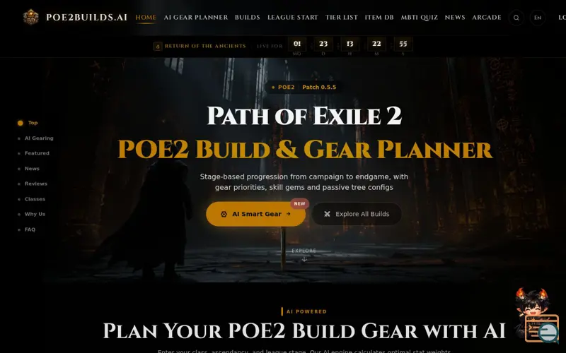 Screenshot of POE2Builds