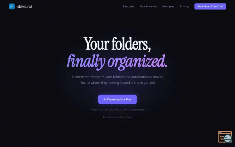 Screenshot of FileRedirect - Smart Folder Automation