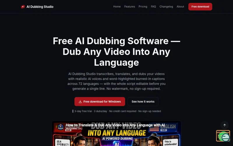 Screenshot of Ai Dubbing - Dub Video Into Any Language