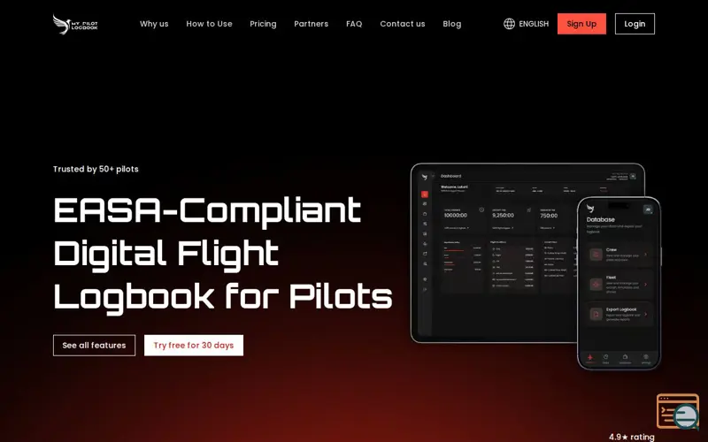 Screenshot of My Pilot Logbook