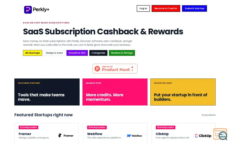Screenshot of Perkly+