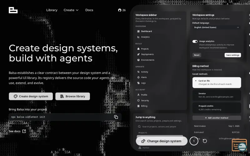 Screenshot of Balsa UI