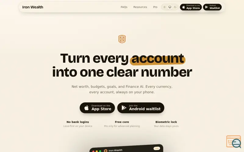 Screenshot of Iron Wealth