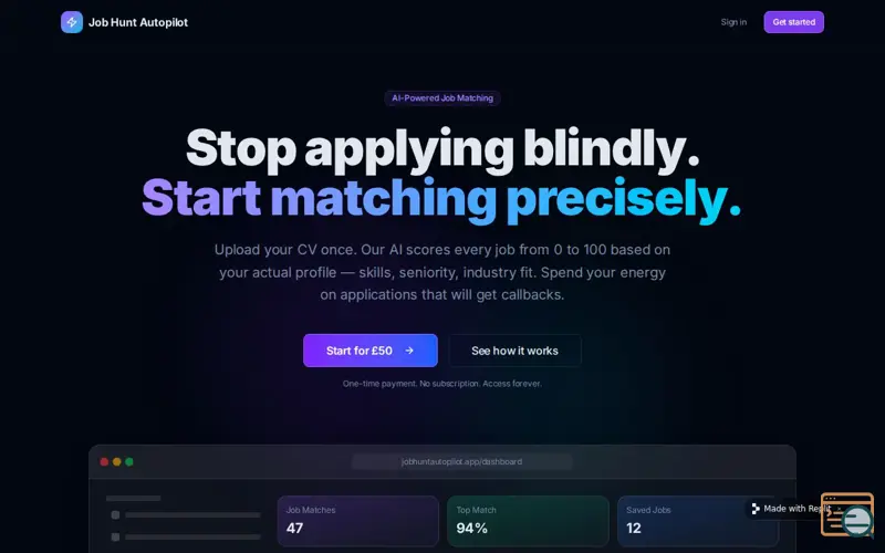 Screenshot of Job Hunt Autopilot
