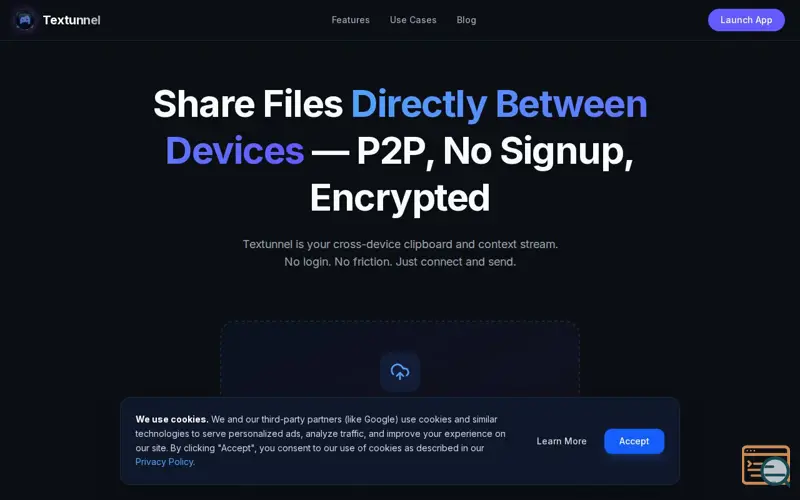 Screenshot of Textunnel