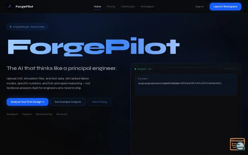 Screenshot of ForgePilot