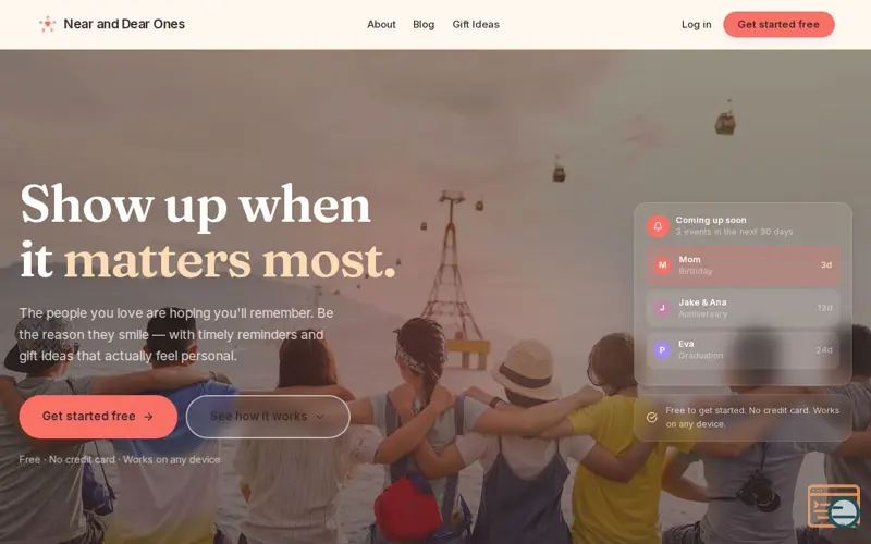 Screenshot of Near and Dear Ones — Birthday Reminders & Gift Ideas
