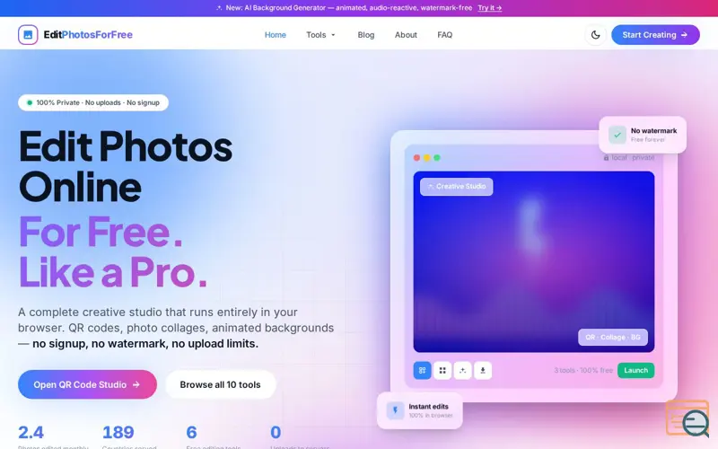 Screenshot of Edit Photos For Free