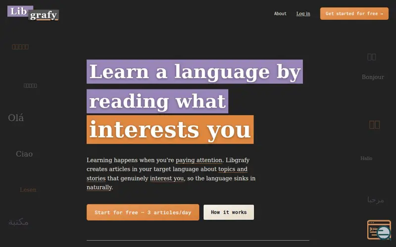Screenshot of Libgrafy