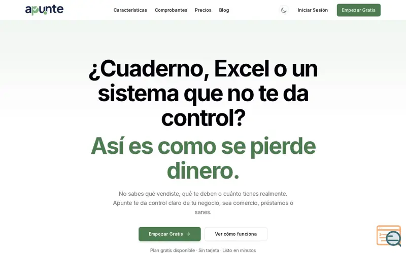 Screenshot of Apunte