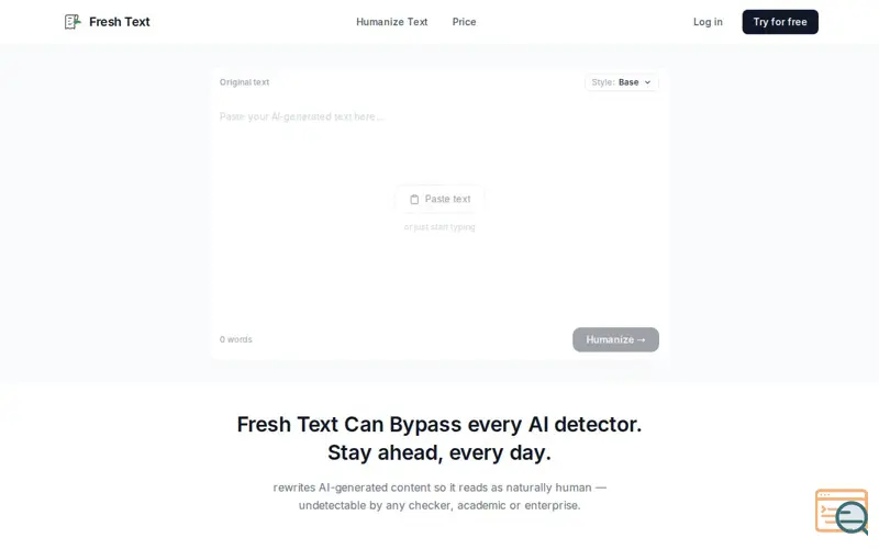 Screenshot of Fresh Text, a launch using AbuseIPDB
