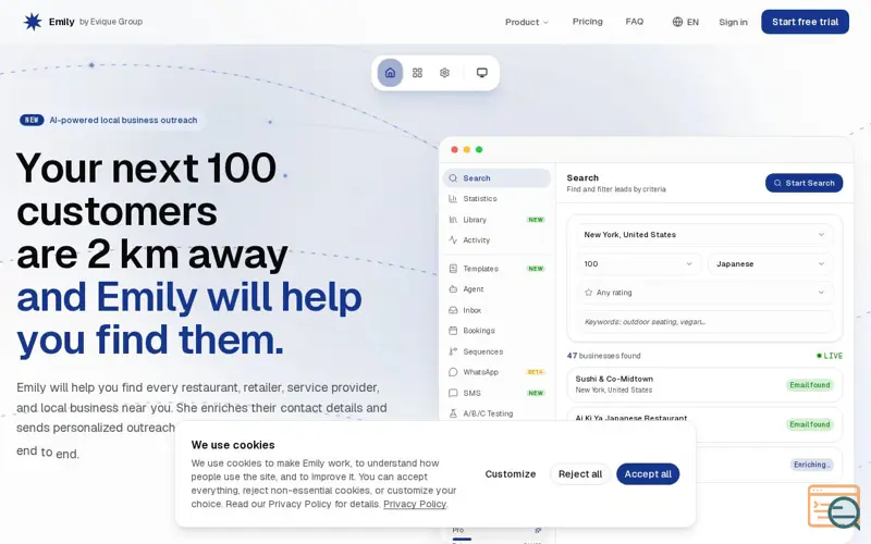 Screenshot of Evique Group