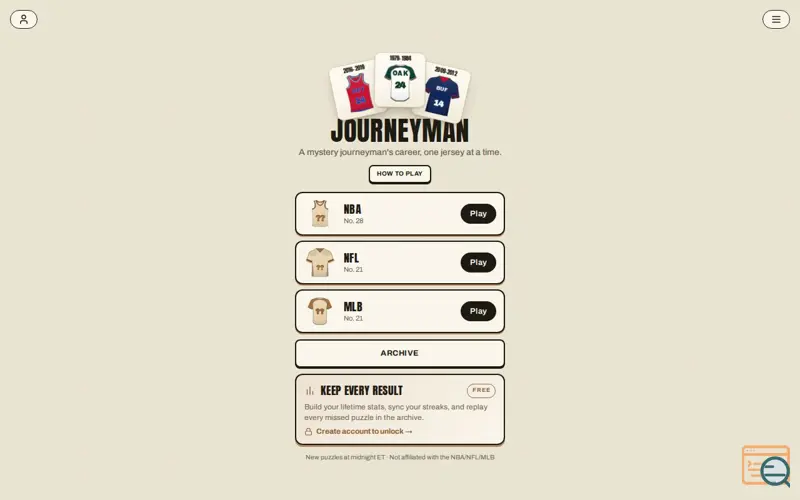 Screenshot of Journeyman