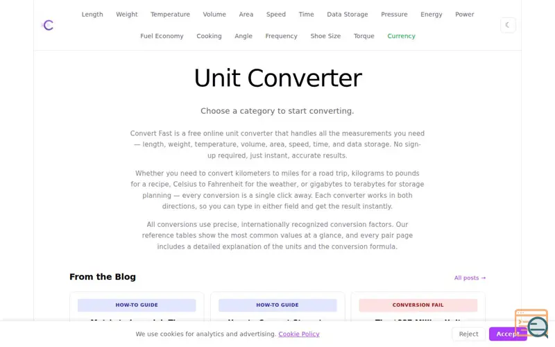 Screenshot of Convert Fast