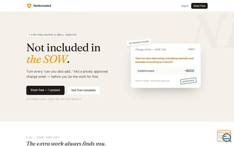 Screenshot of NotIncluded 