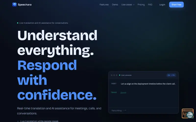 Screenshot of Speechara