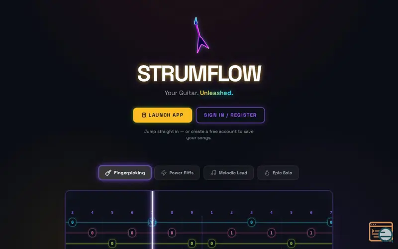 Screenshot of Strumflow