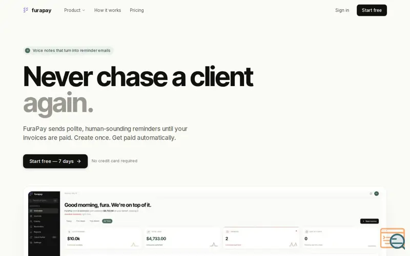 Screenshot of FuraPay
