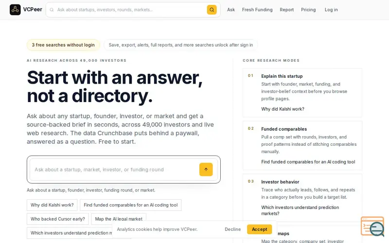 Screenshot of VCPeer
