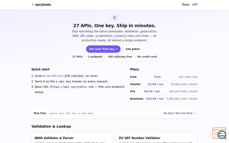 Screenshot of Sprytools