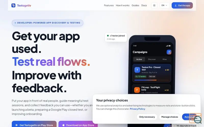 Screenshot of Testogethr