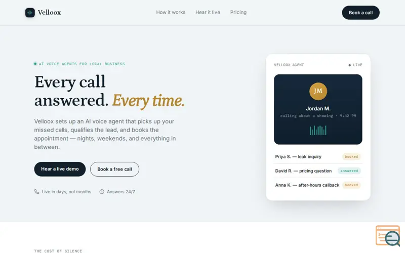 Screenshot of Velloox