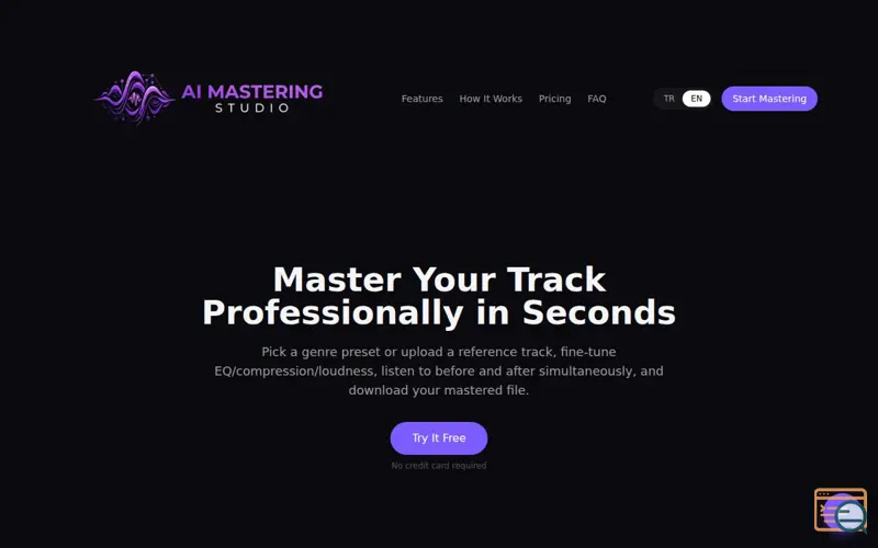 Screenshot of AI Mastering Studio