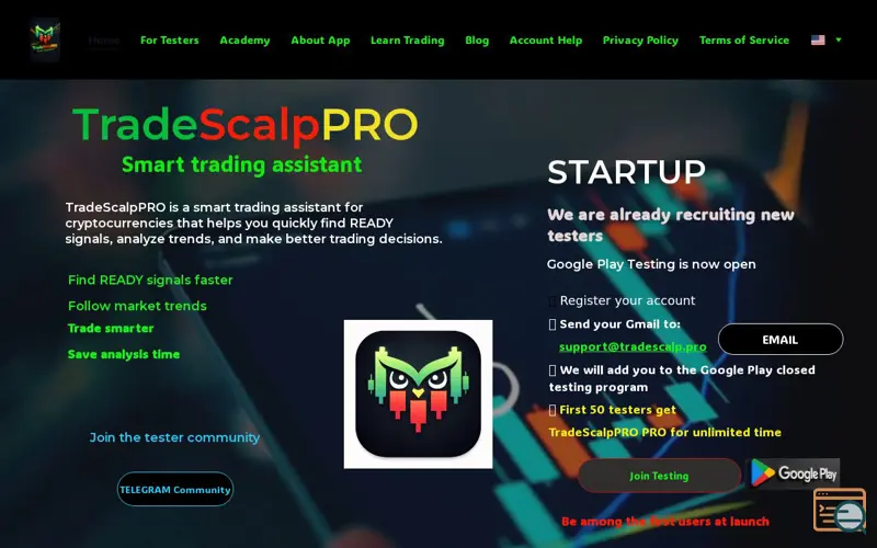 Screenshot of TradeScalpPRO