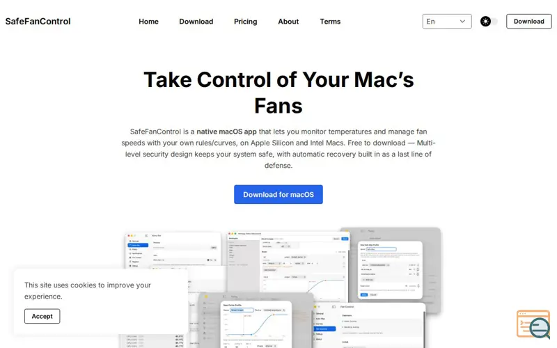 Screenshot of SafeFanControl