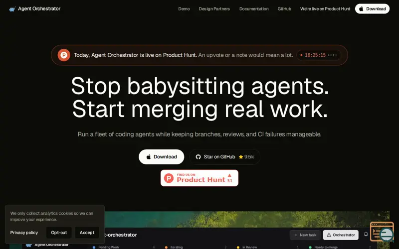 Screenshot of Agent Orchestrator