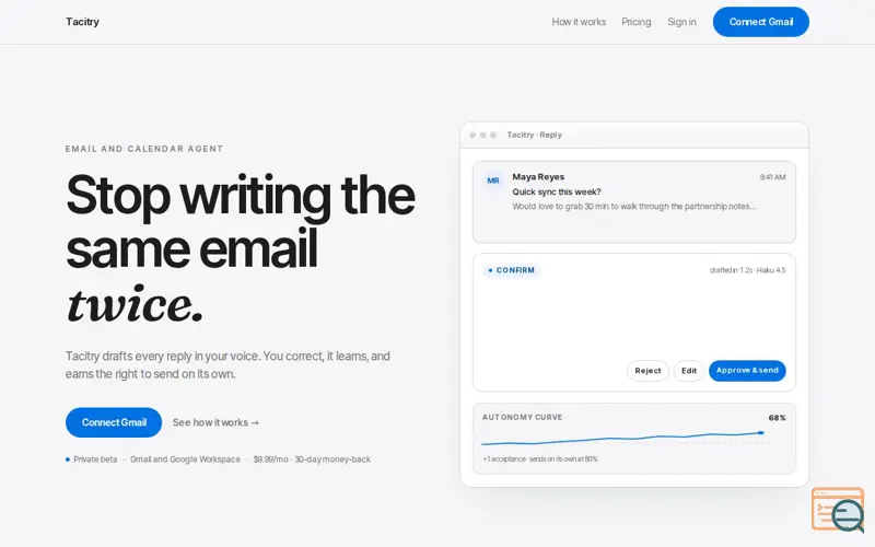 Screenshot of Tacitry