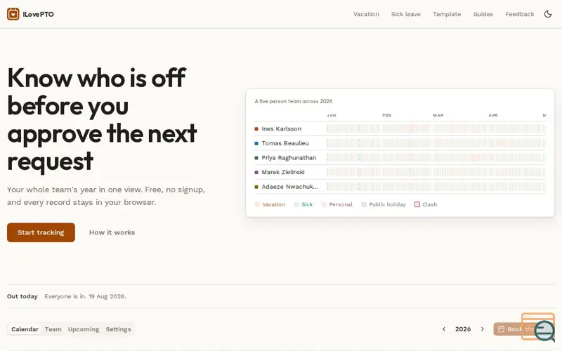 Screenshot of ILovePTO